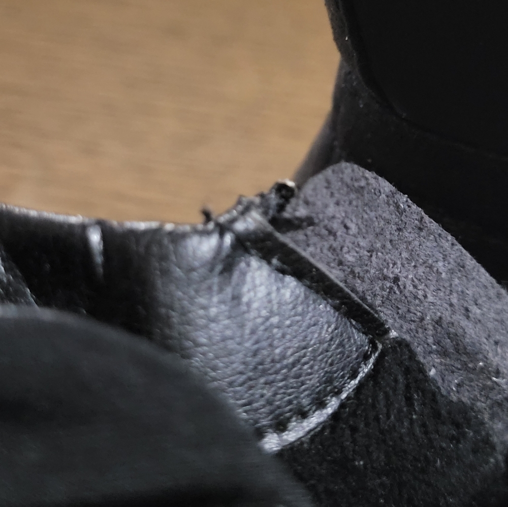 Atalina Black Slip on Ankle Boots Floral - Picture 10 of 11